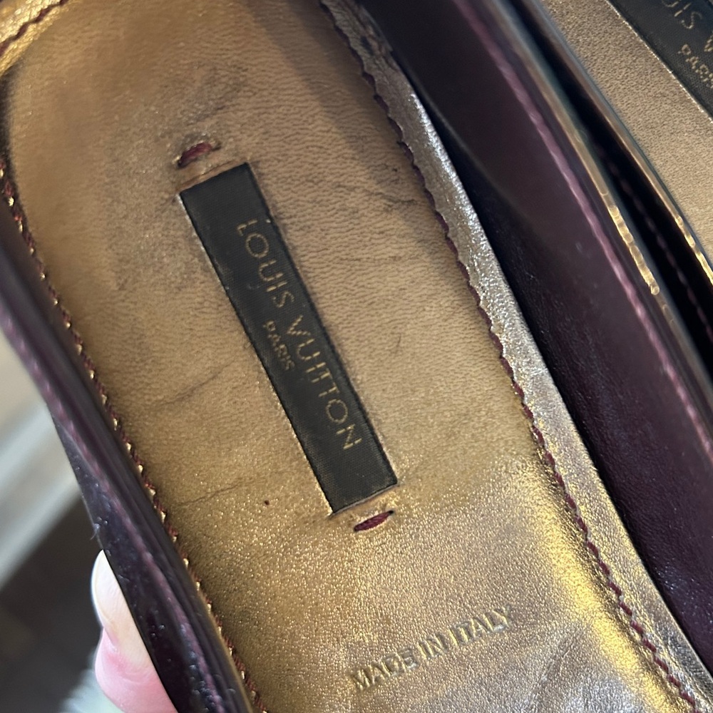Louis Vuitton Women’s Patent Leather Ballet Flats in Deep Wine - Picture 11 of 14